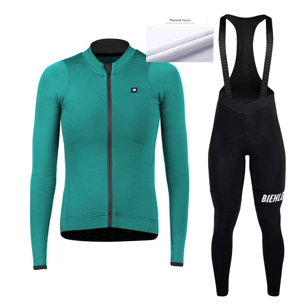 BIEHLER Women Winter Thermal Fleece Cycling Jersey Set