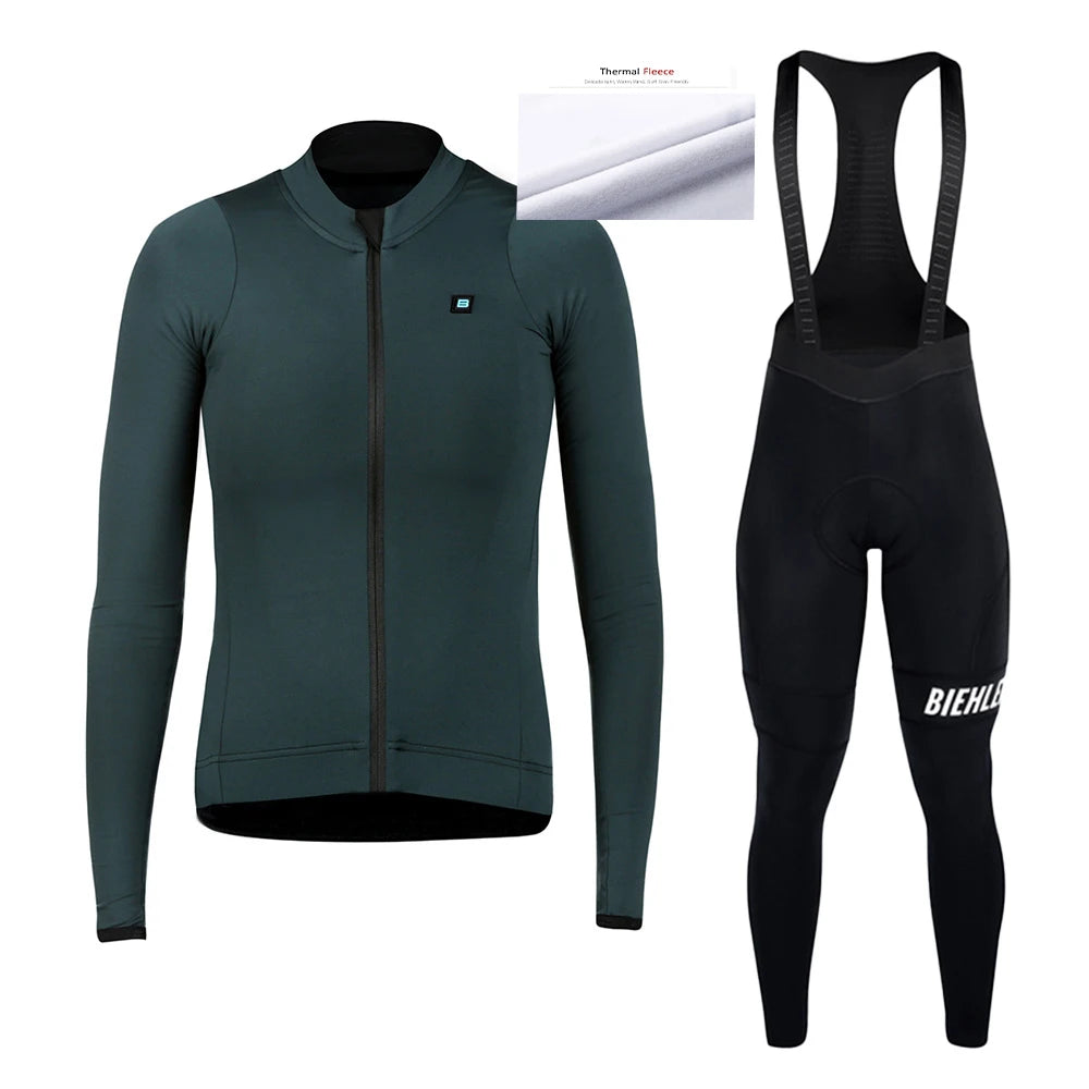 BIEHLER Women Winter Thermal Fleece Cycling Jersey Set