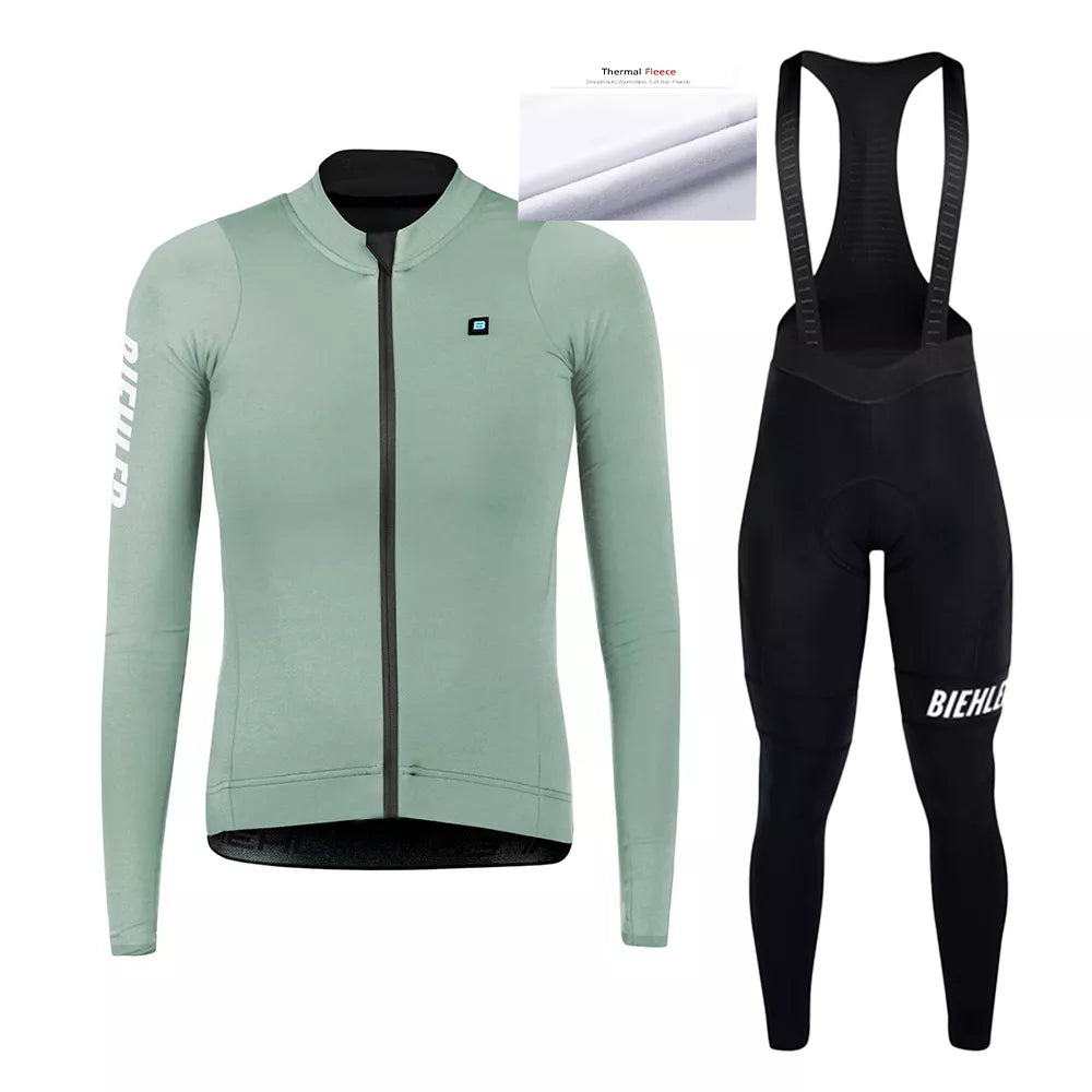 BIEHLER Women Winter Thermal Fleece Cycling Jersey Set