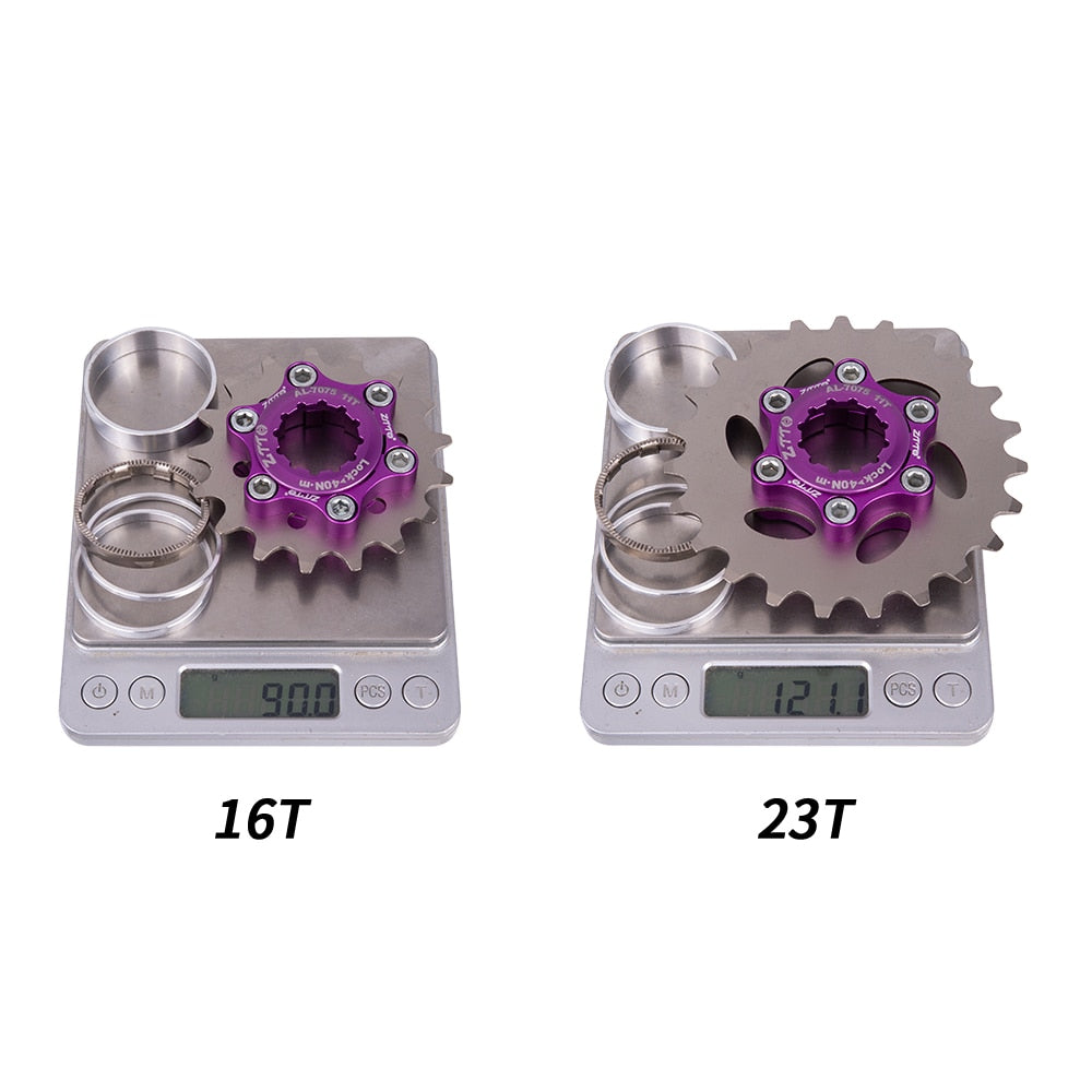 ZTTO MTB Single Speed Cassette Cog Bicycle 1 Speed Sprocket/Disc Rotor Mount Gear 16T 17T 18T 19T 20T 21T 22T 23T