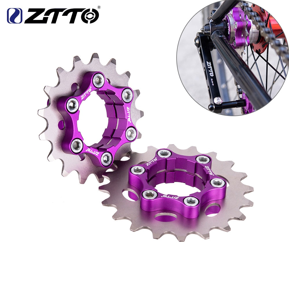 ZTTO MTB Single Speed Cassette Cog Bicycle 1 Speed Sprocket/Disc Rotor Mount Gear 16T 17T 18T 19T 20T 21T 22T 23T